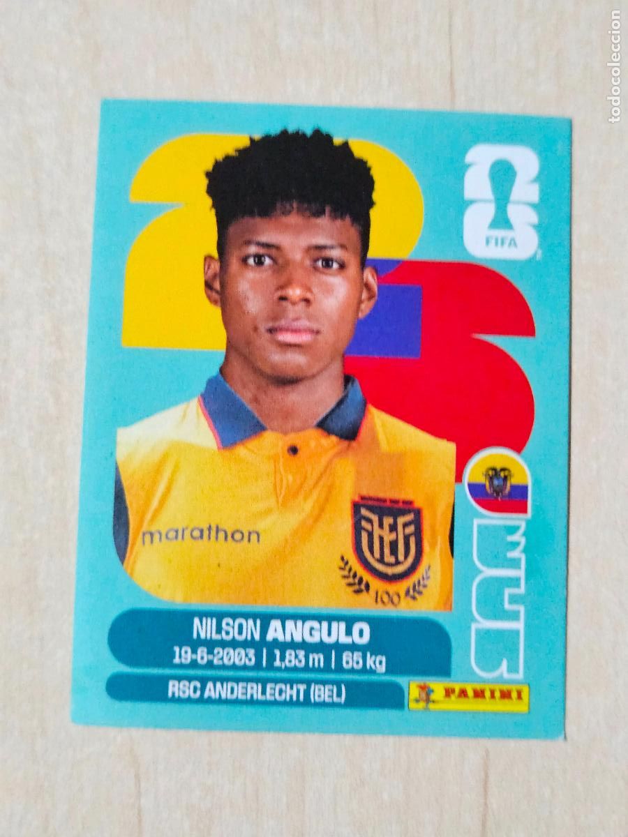 Football Stickers: CROMO ECU17 ECU 17 ANGULO ECUADOR MUNDIAL FIFA WORLD CUP 2026 STICKER PANINI SIN PEGAR