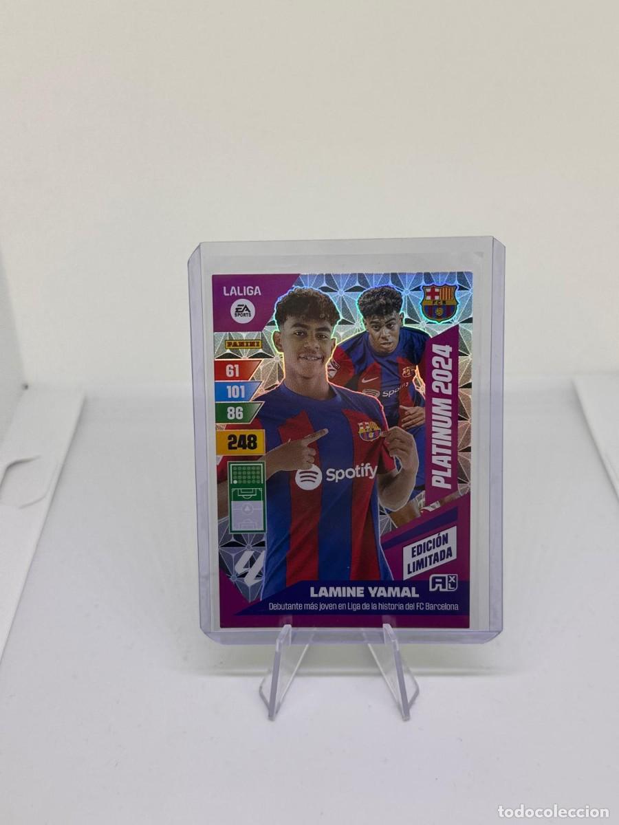 Cromos de f&uacute;tbol: Rookie Lamine Yamal Barcelona Panini Adrenalyn Platinum Limitada 2023 24