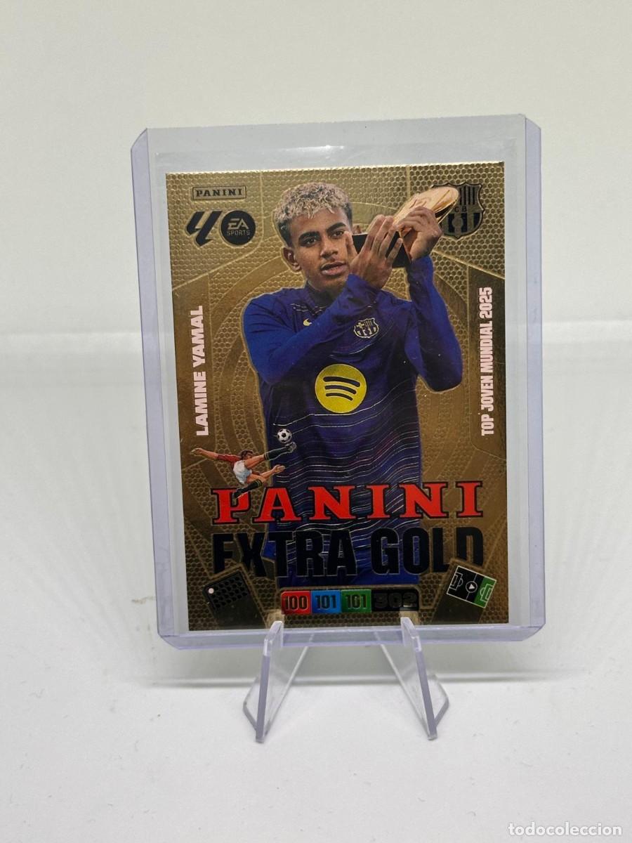 Cromos de f&uacute;tbol: Lamine Yamal FC Barcelona Panini Adrenalyn Extra Gold 2025 26