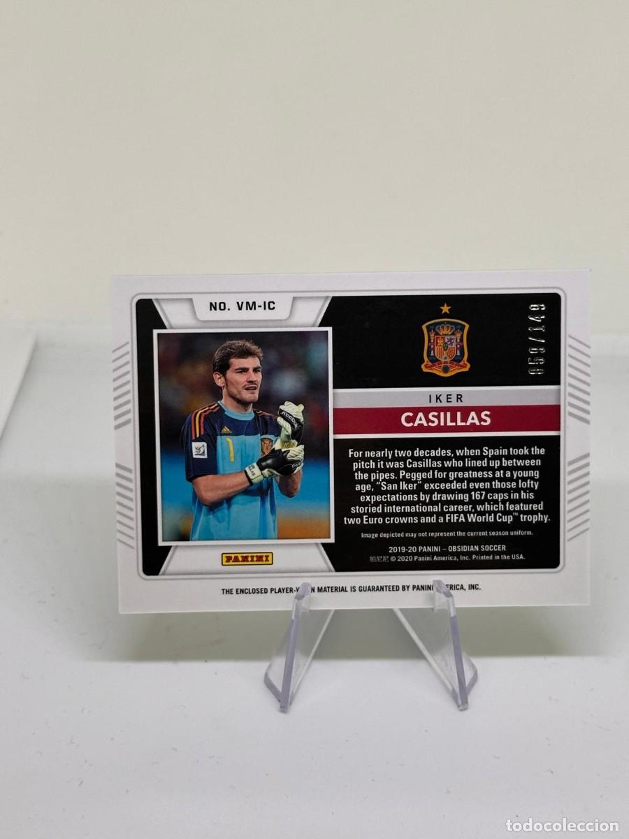 Cromos de f&uacute;tbol: Iker Casillas 059/149 Parche Espa&ntilde;a Panini Obsidian 2019 20 - Foto 3