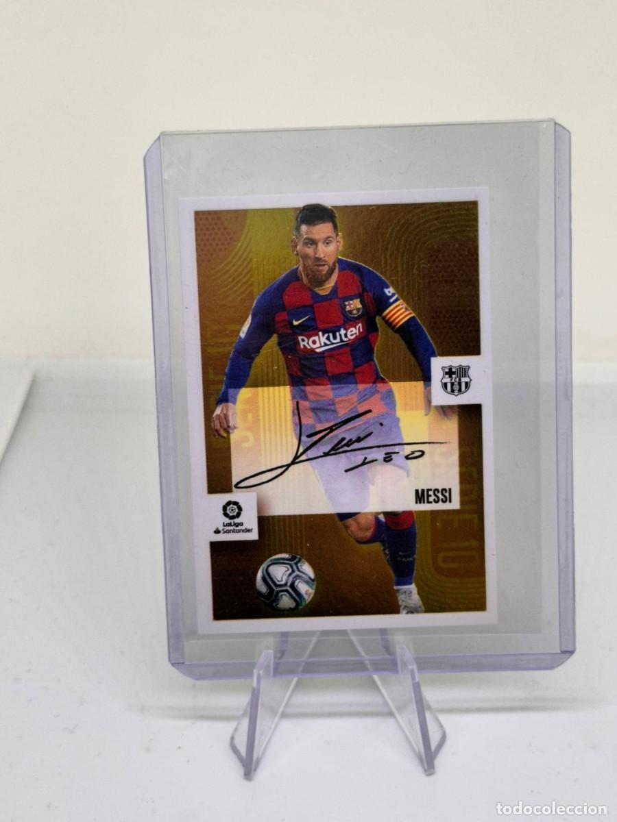 Cromos de f&uacute;tbol: Lionel Messi Firma FC Barcelona Panini Liga Este Serie 10 2020 21