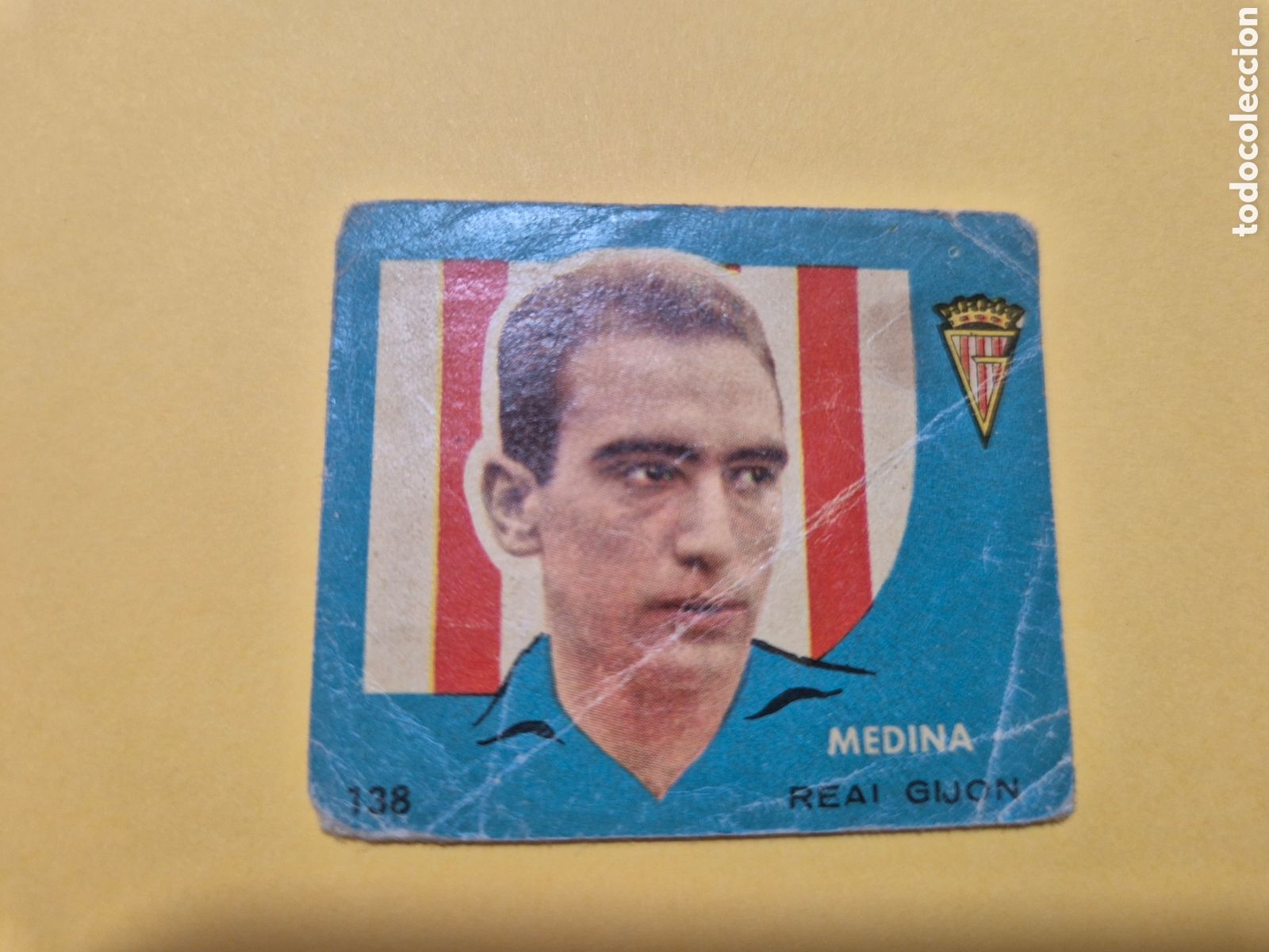 Cromos de f&uacute;tbol: MEDINA 138 REAL GIJON CAMPEONES 1959 BRUGUERA