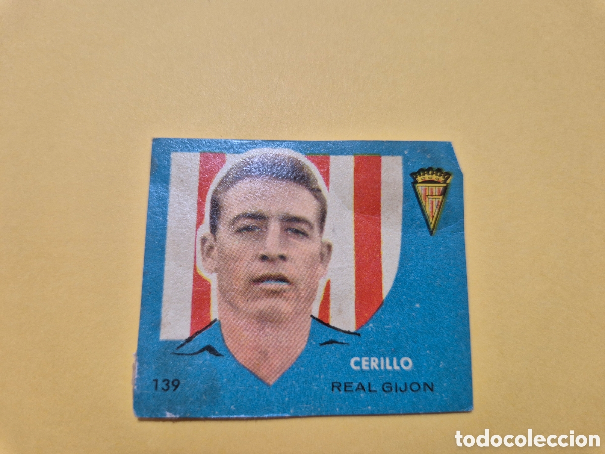 Cromos de f&uacute;tbol: CERILLO 139 REAL GIJON CAMPEONES 1959 BRUGUERA