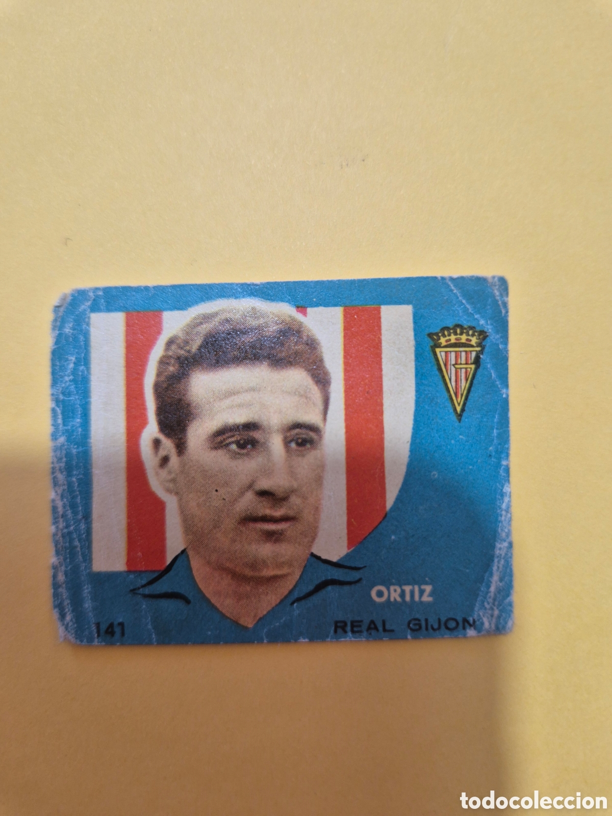 Cromos de f&uacute;tbol: ORTIZ 141 REAL GIJON CAMPEONES 1959 BRUGUERA