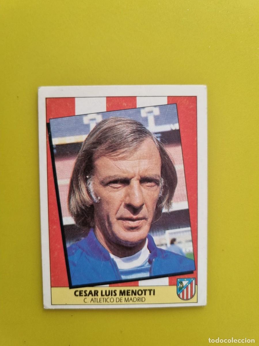 Figurine di Calcio: CROMO LIGA ESTE 87 88 1987 1988 NUNCA PEGADO SIN PEGAR C. L. MENOTTI ENTRENADOR AT DE MADRID AR1026