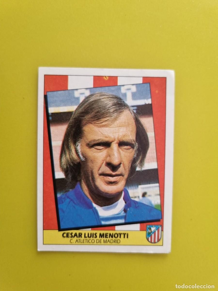 Figurine di Calcio: CROMO LIGA ESTE 87 88 1987 1988 NUNCA PEGADO SIN PEGAR C. L. MENOTTI ENTRENADOR AT DE MADRID AR1026