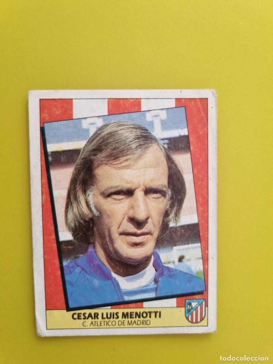 Figurine di Calcio: CROMO LIGA ESTE 87 88 1987 1988 NUNCA PEGADO SIN PEGAR C. L. MENOTTI ENTRENADOR AT DE MADRID AR1026