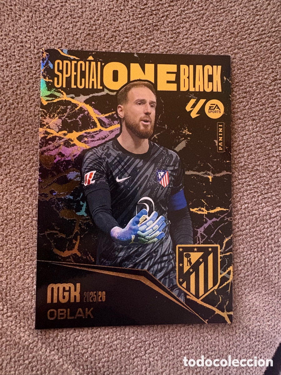 Cromos de f&uacute;tbol: Oblak Special One Black Atl&eacute;tico de Madrid Megacracks
