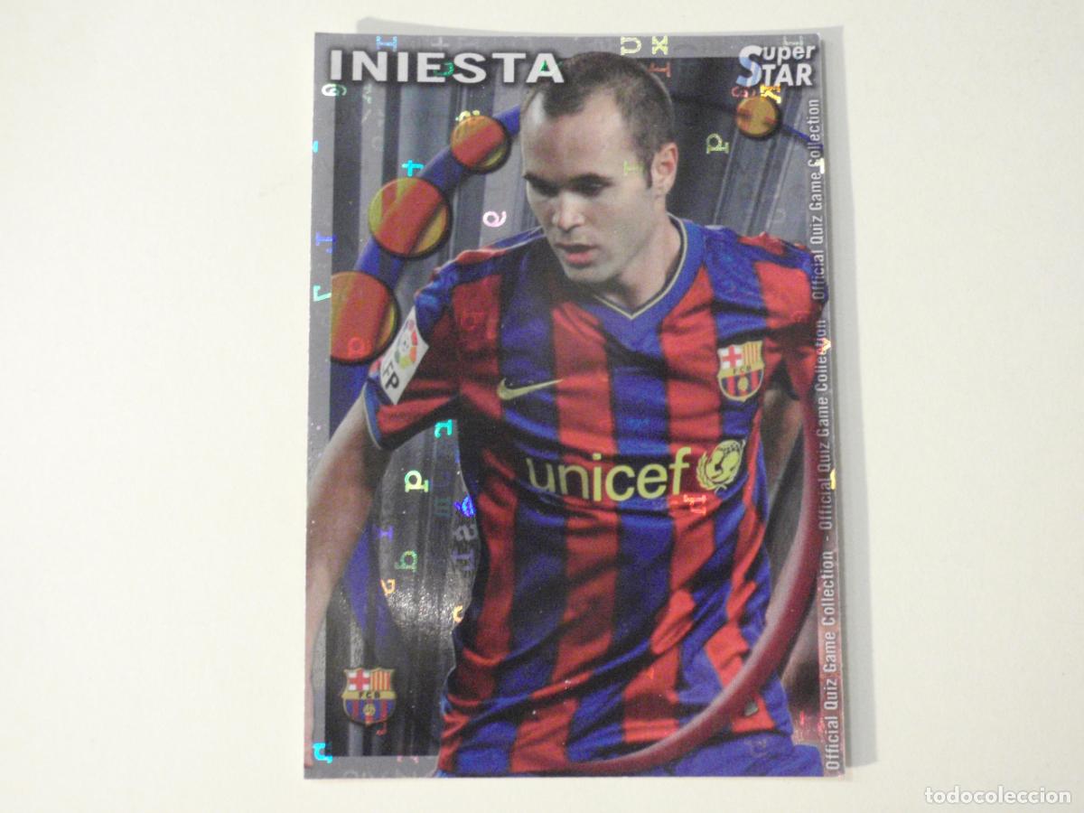 Cromos de Futebol: 24 INIESTA Barcelona SUPERSTAR LETRAS. MUNDICROMO 2010 2011. LAS FICHAS QUIZ DE LA LIGA 10 11
