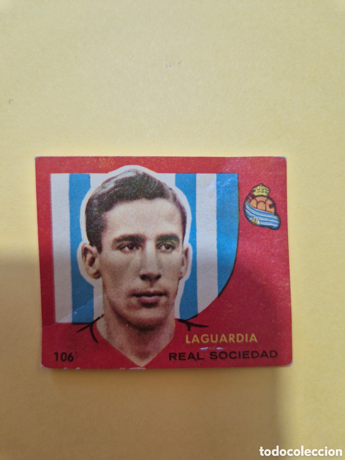 Fu&szlig;ball-Sticker: LAGUARDIA 106 REAL SOCIEDAD CAMPEONES 1959 BRUGUERA