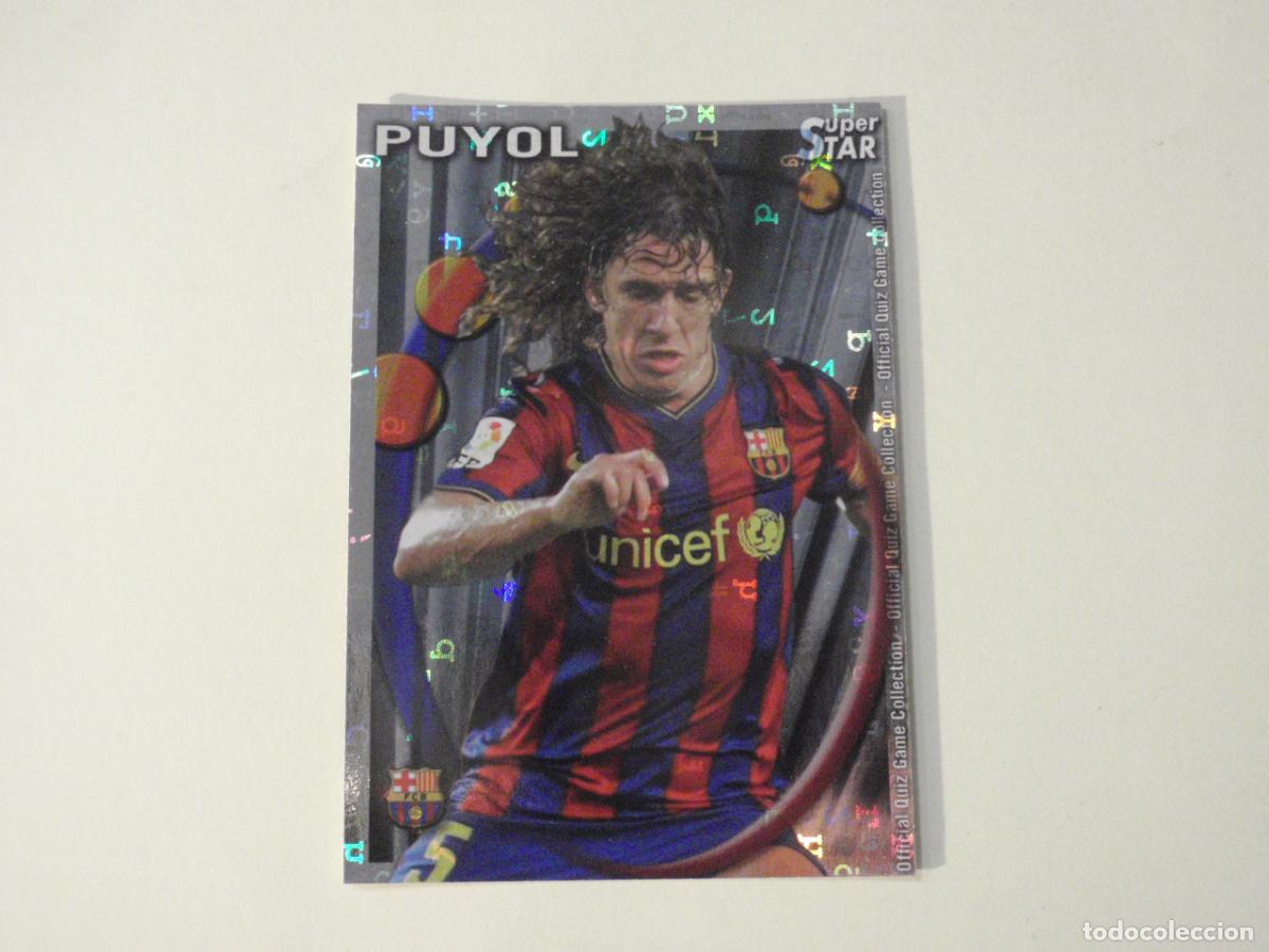 Fu&szlig;ball-Sticker: 26 PUYOL Barcelona SUPERSTAR LETRAS. MUNDICROMO 2010 2011. LAS FICHAS QUIZ DE LA LIGA 10 11