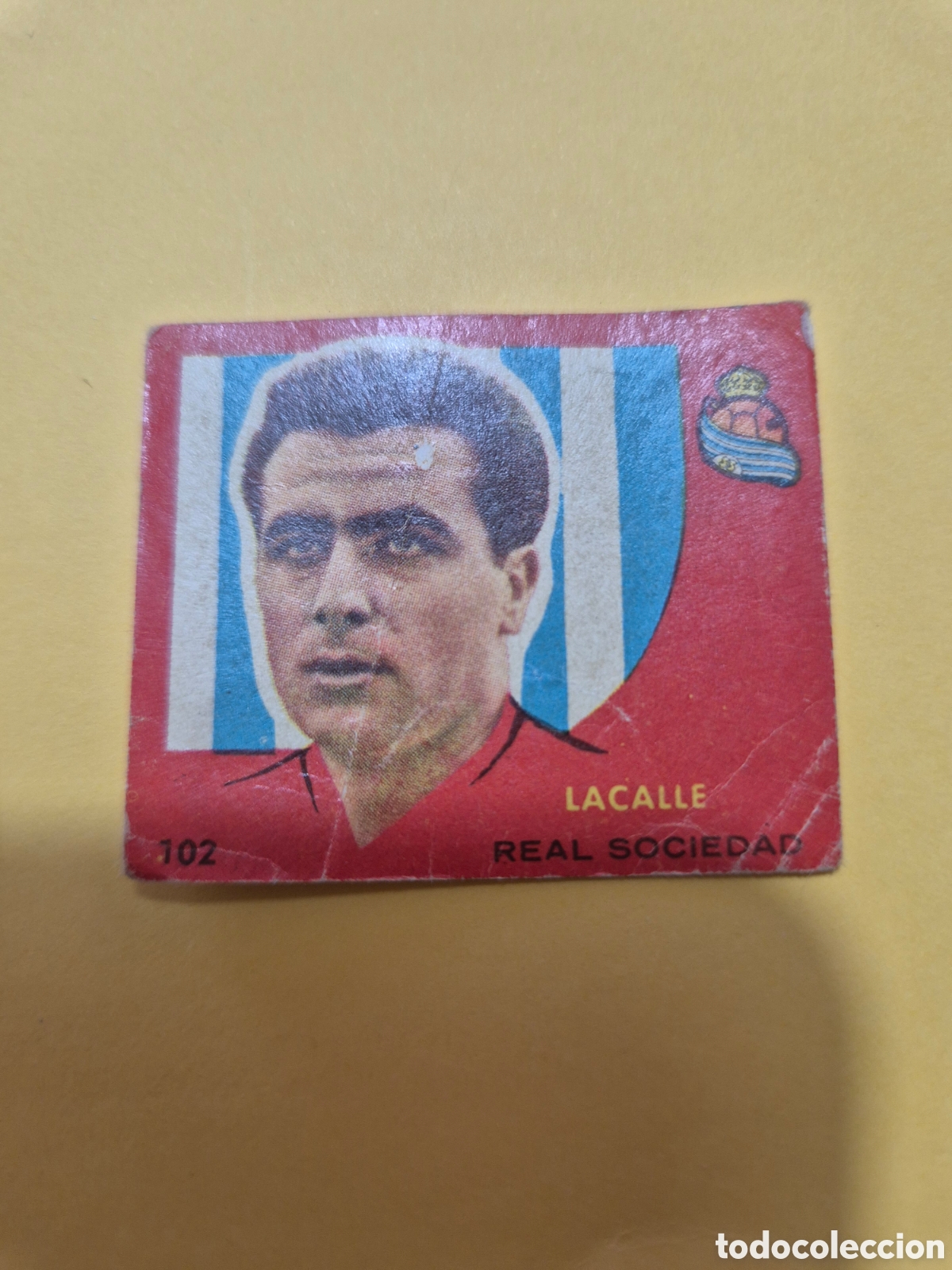 Fu&szlig;ball-Sticker: LACALLE 102 REAL SOCIEDAD CAMPEONES 1959 BRUGUERA
