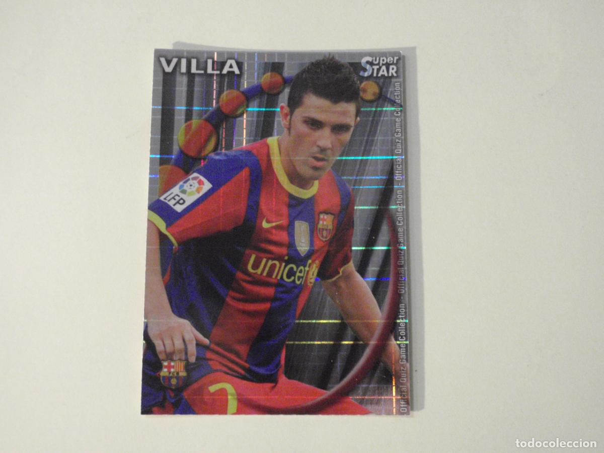 Fu&szlig;ball-Sticker: 27 VILLA Barcelona SUPERSTAR CUADROS. MUNDICROMO 2010 2011. LAS FICHAS QUIZ DE LA LIGA 10 11
