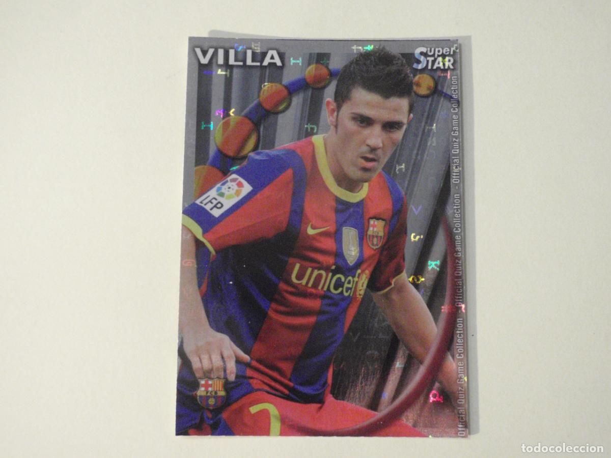 Figurine di Calcio: 27 VILLA Barcelona SUPERSTAR LETRAS. MUNDICROMO 2010 2011. LAS FICHAS QUIZ DE LA LIGA 10 11