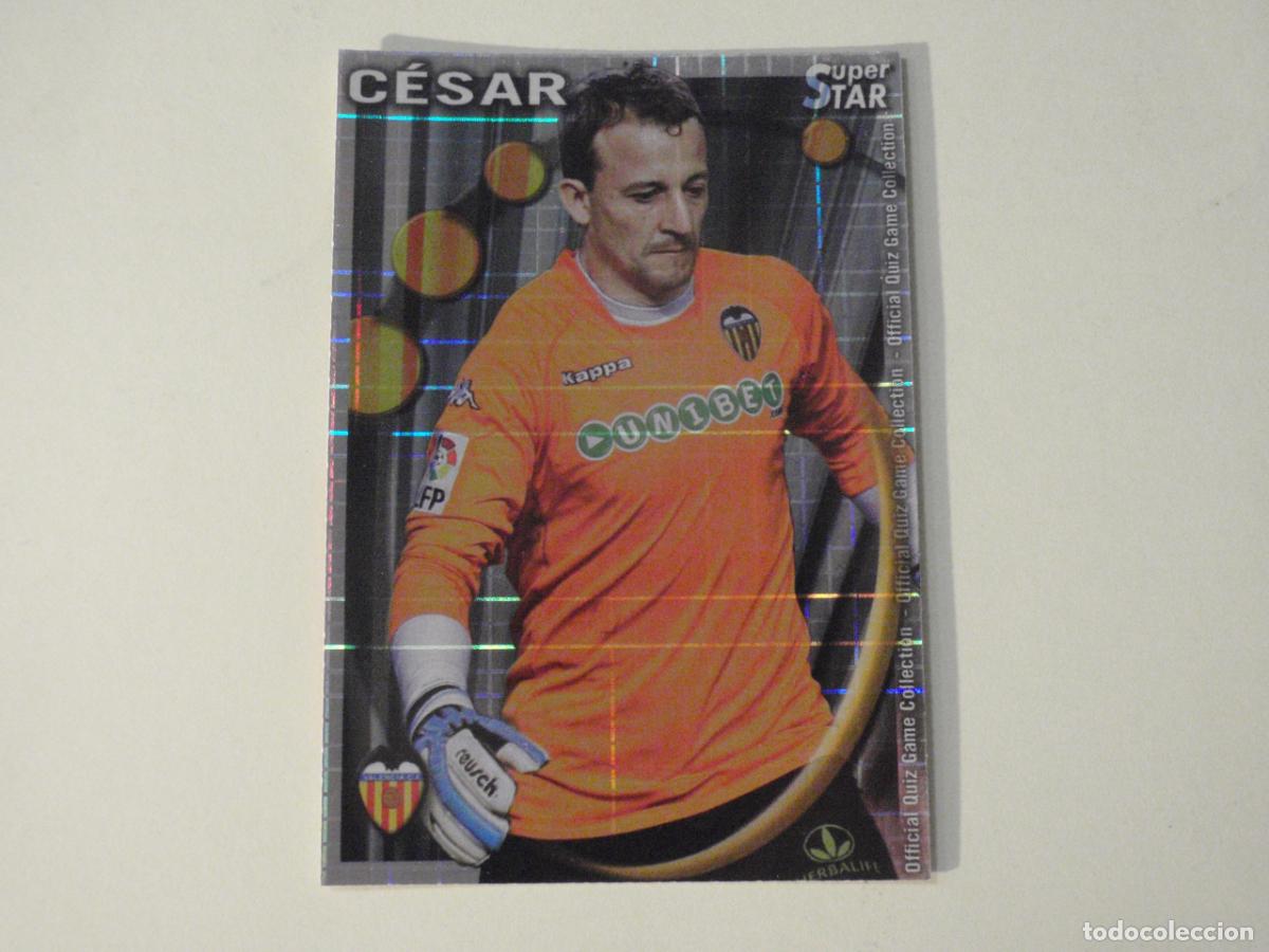 Cromos de f&uacute;tbol: 77 CESAR Valencia SUPERSTAR CUADROS. MUNDICROMO 2010 2011. LAS FICHAS QUIZ DE LA LIGA 10 11