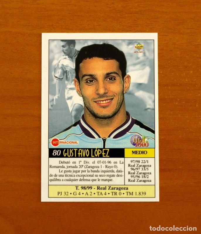 Cromos de f&uacute;tbol: Celta de Vigo - N&ordm; 80, Gustavo L&oacute;pez - Mundicromo Las Fichas de la Liga 1999-2000, 99-00