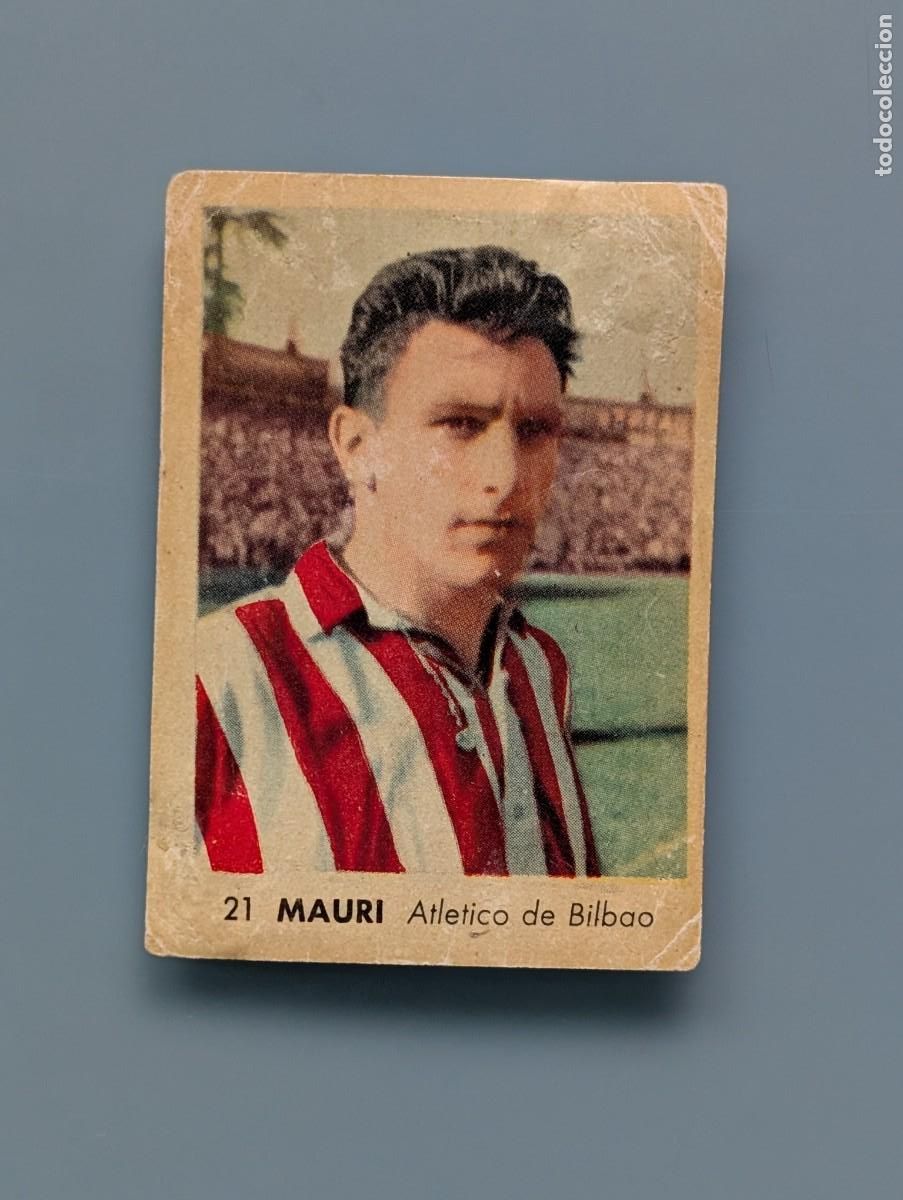 Cromos de f&uacute;tbol: DIFICIL CROMO RARE CARD MAURI ATHLETIC ATLETICO BILBAO ED RUIZ ROMERO 1955 1955/56 1956 VIZCAYA