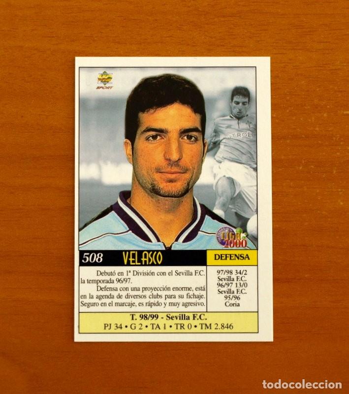 Cromos de f&uacute;tbol: Celta de Vigo - N&ordm; 508 - Velasco - &Uacute;ltima Hora -Las Fichas de la Liga Mundicromo 1999-2000, 99-00