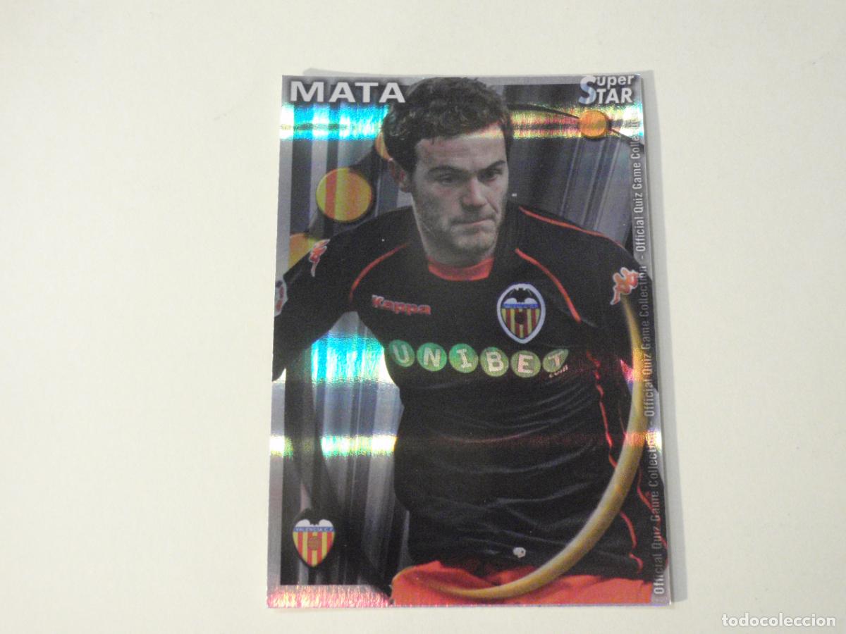 Cromos de f&uacute;tbol: 80 MATA Valencia SUPERSTAR BRILLO HORIZONTAL. MUNDICROMO 2010 2011. LAS FICHAS QUIZ DE LA LIGA 10 11