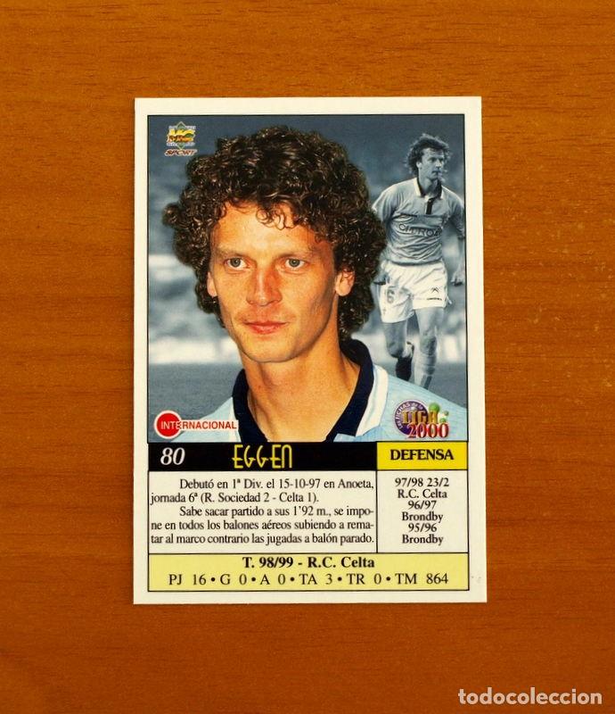 Cromos de f&uacute;tbol: Celta de Vigo - N&ordm; 80, Eggen - Baja - Mundicromo Las Fichas de la Liga 1999-2000, 99-00