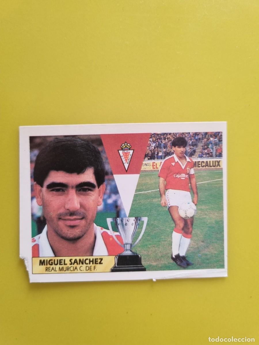 Cromos de f&uacute;tbol: CROMO LIGA ESTE 87 88 1987 1988 NUNCA PEGADO SIN PEGAR MIGUEL SANCHEZ LEER REAL MURCIA AR1026
