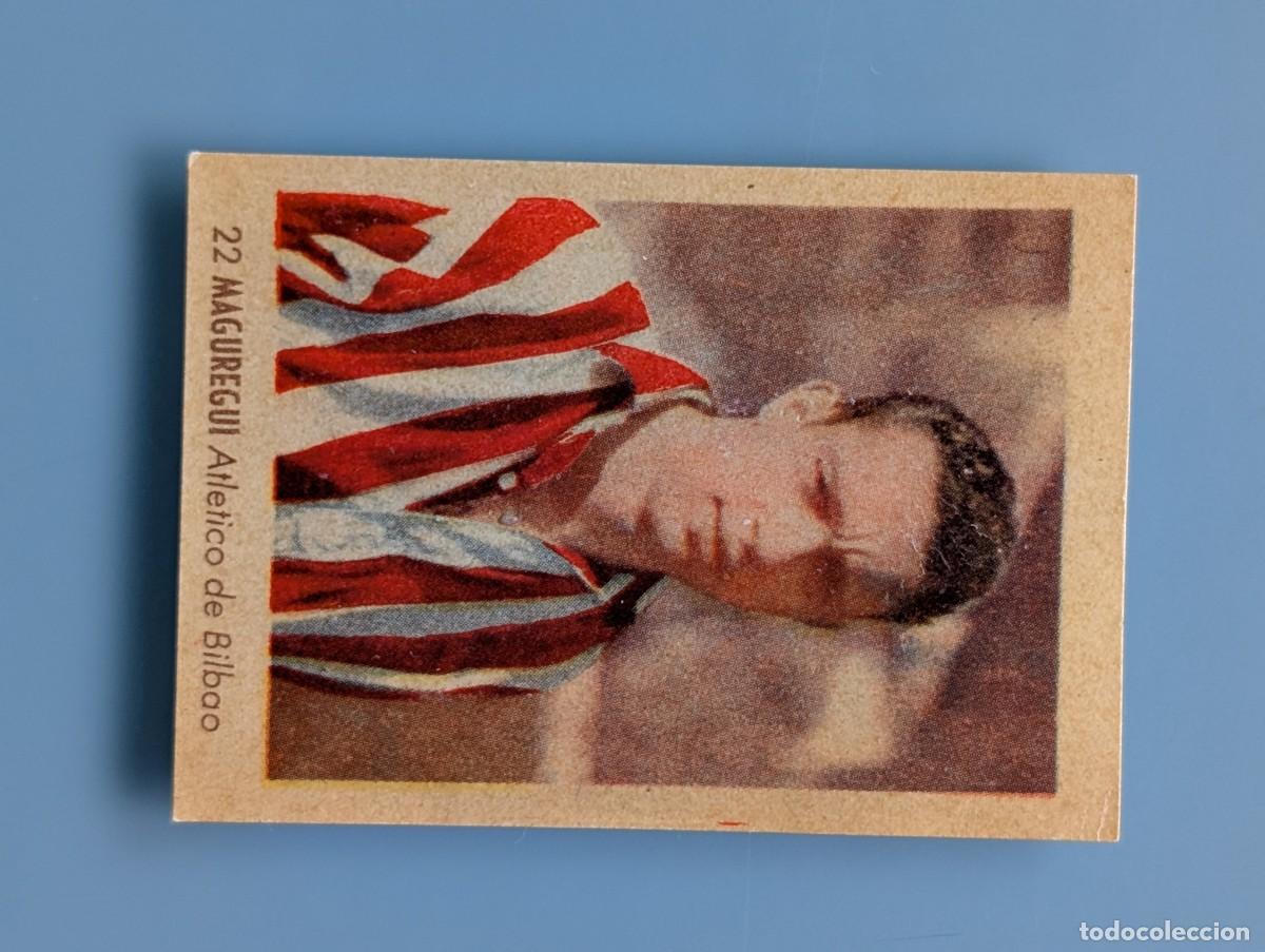 Cromos de f&uacute;tbol: DIFICIL CROMO CASI NUEVO MAGUREGUI ATHLETIC ATLETICO BILBAO RUIZ ROMERO 1955 1955/56 1956 VIZCAYA