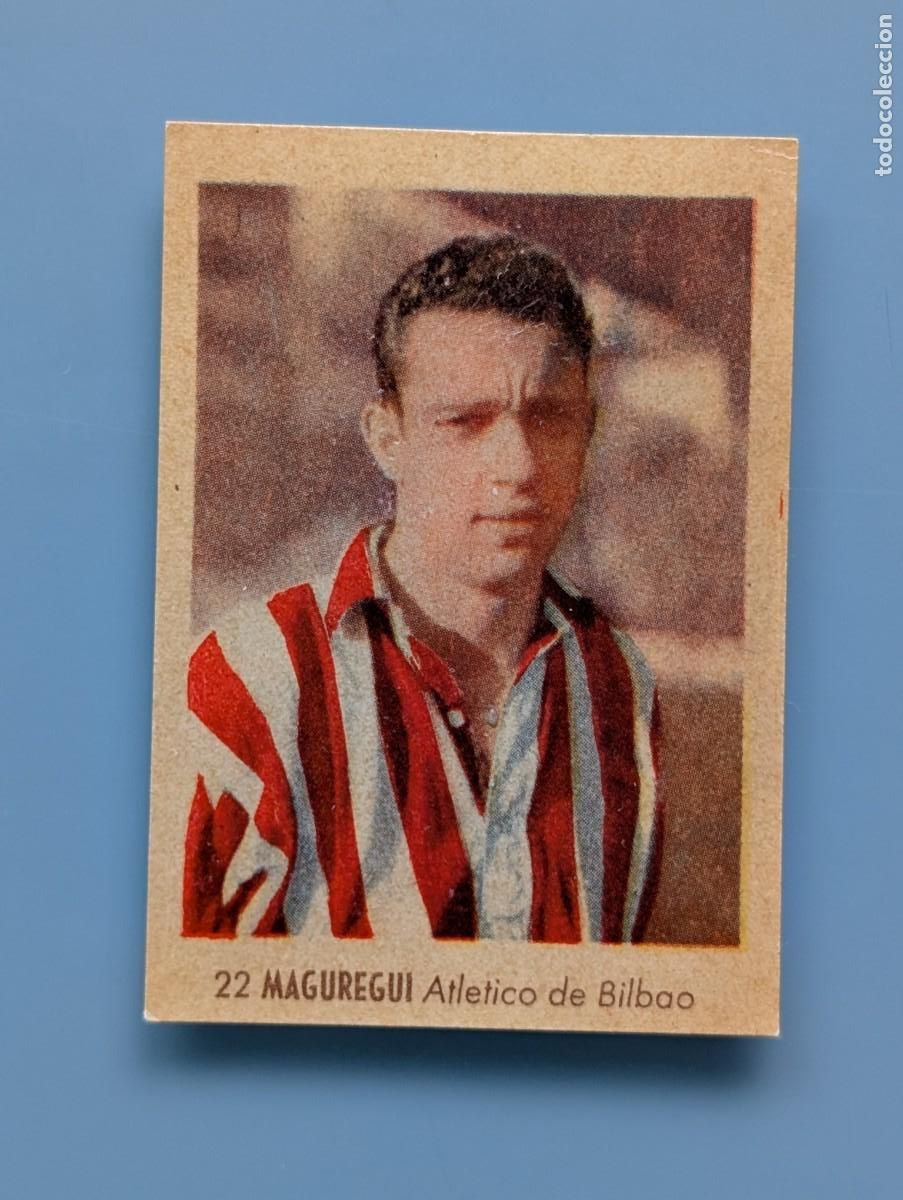 Figurine di Calcio: DIFICIL CROMO CASI NUEVO MAGUREGUI ATHLETIC ATLETICO BILBAO RUIZ ROMERO 1955 1955/56 1956 VIZCAYA