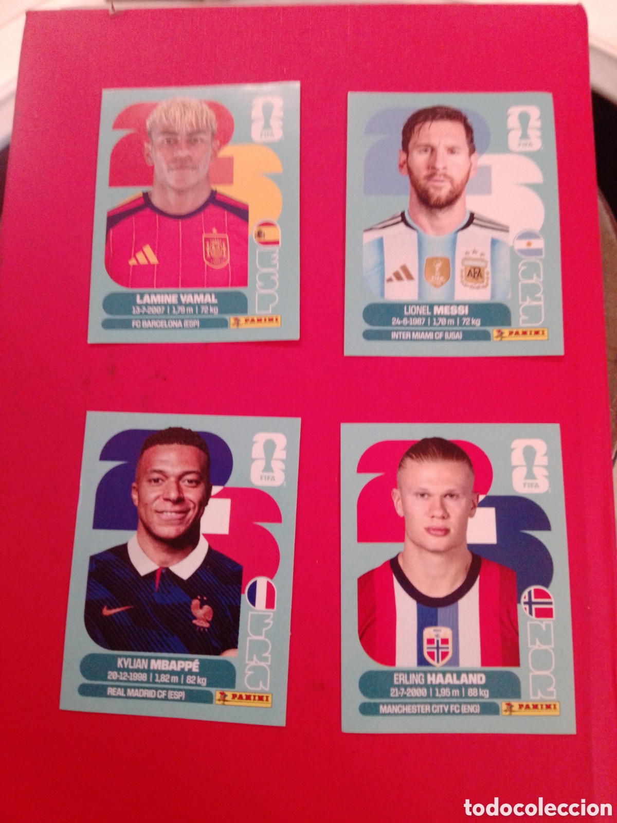 Cromos de f&uacute;tbol: LOTE PREMIUM MUNDIAL 2026 MESSI,MBAPPE,HAALAND y YAMAL