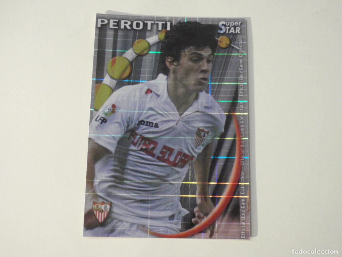 Fu&szlig;ball-Sticker: 107 PEROTTI Sevilla SUPERSTAR CUADROS. MUNDICROMO 2010 2011. LAS FICHAS QUIZ DE LA LIGA 10 11