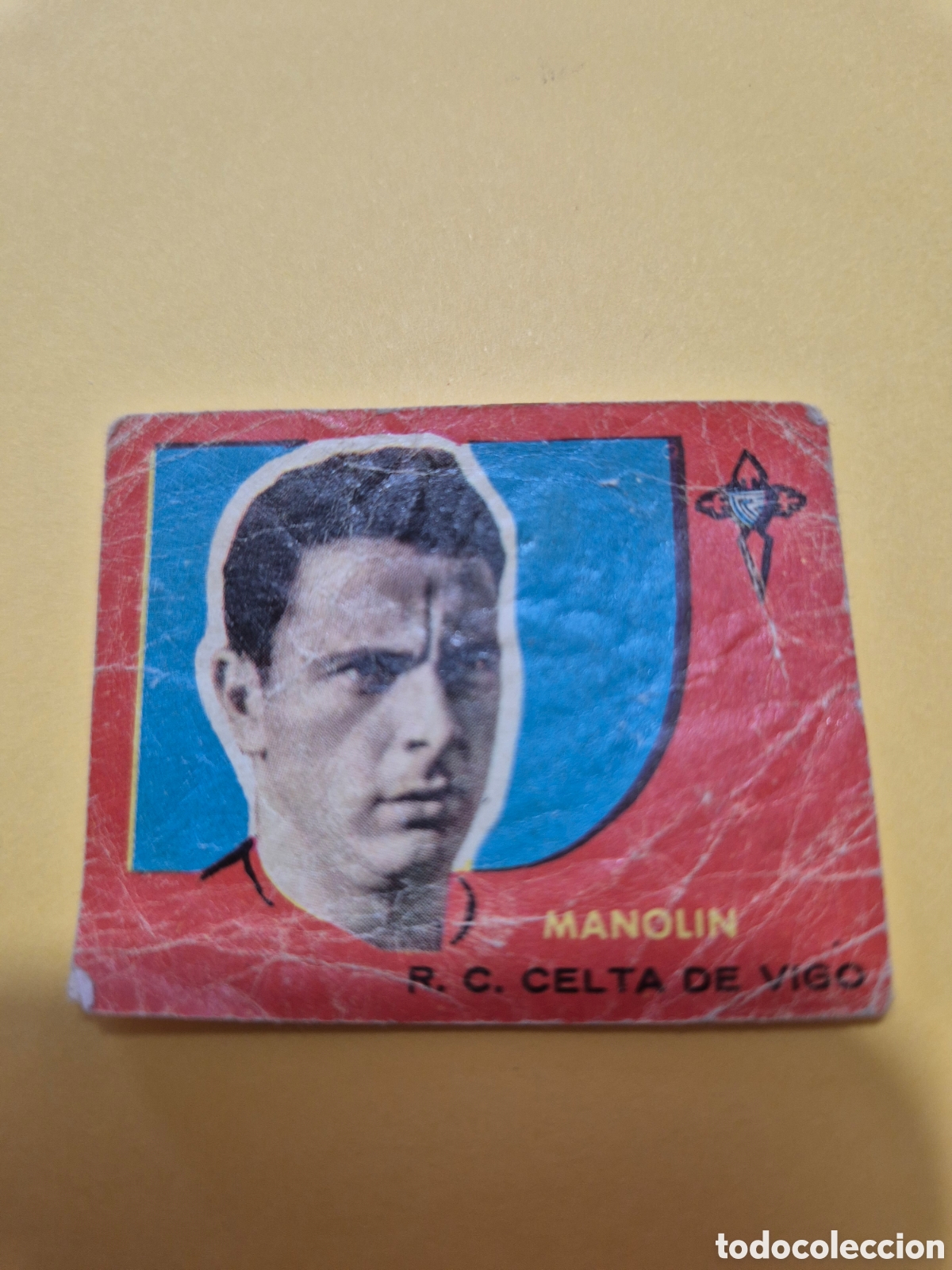 Fu&szlig;ball-Sticker: MANOLIN CELTA DE VIGO CAMPEONES 1959 BRUGUERA
