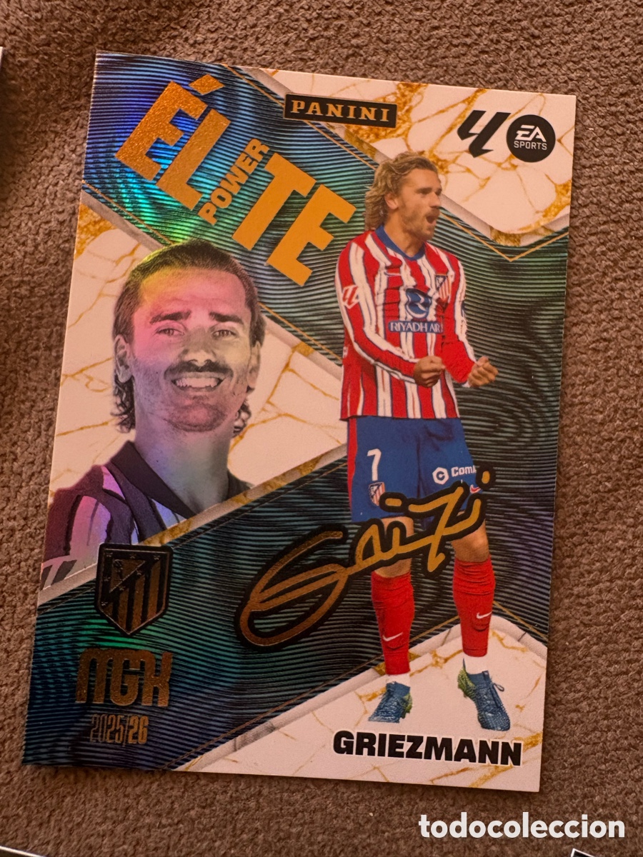 Figurine di Calcio: Griezmann, Atl&eacute;tico de Madrid, &Eacute;lite Power Firmado, Panini Megacracks 2025