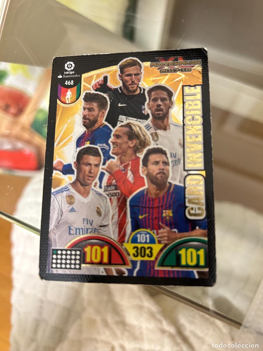 Cromos de f&uacute;tbol: card invencible 2017-2018 adrenalyn con messi como se ve