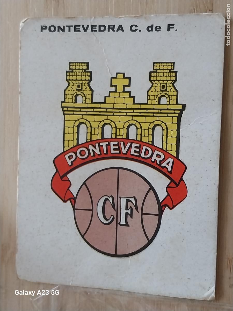 Cromos de f&uacute;tbol: ESCUDO PONTEVEDRA CAMPEONES BRUGUERA 1968 68 69 CROMO 204 ORIGINAL SIN PEGAR NUNCA