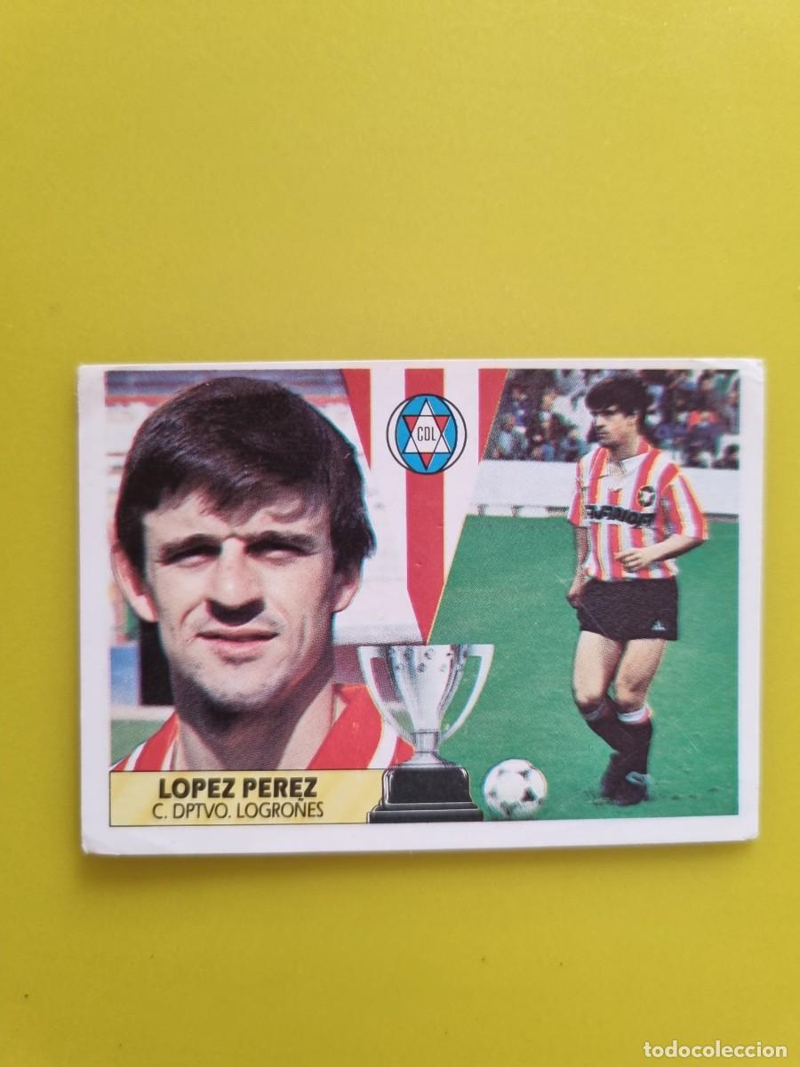Cromos de f&uacute;tbol: CROMO LIGA ESTE 87 88 1987 1988 NUNCA PEGADO SIN PEGAR LOPEZ PEREZ CD LOGRO&Ntilde;ES AR1026