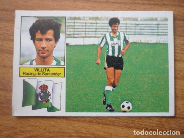 Cromos de f&uacute;tbol: CROMO ALBUM LIGA ESTE 82 83 VILLITA (RACING SANTANDER) CAMISETA RAYAS - DESPEGADO - 1982 1983