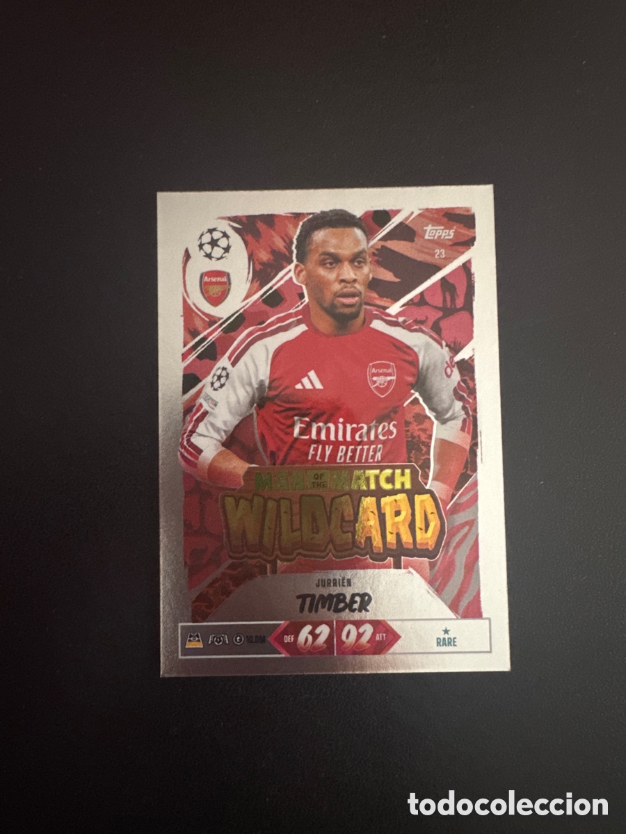 Cromos de f&uacute;tbol: TIMBER WILDCARD ARSENAL NUMERO 23 MATCH ATTAX 2026 2027