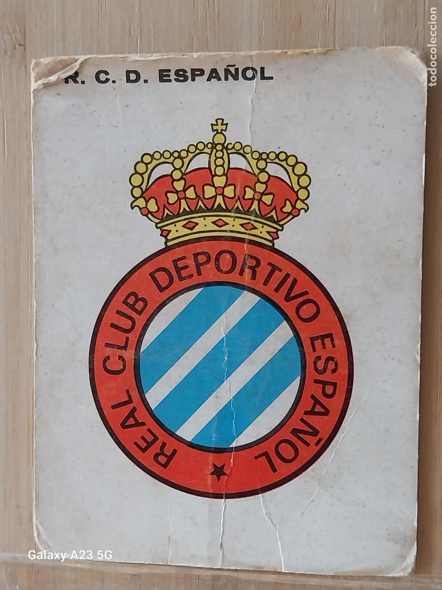 Cromos de f&uacute;tbol: ESCUDO R C D ESPA&Ntilde;OL CAMPEONES BRUGUERA 1968 68 69 CROMO 102 ORIGINAL SIN PEGAR NUNCA