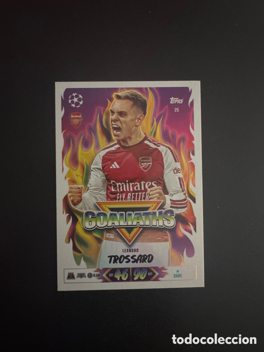 Football Stickers: TROSSARD GOALIATHS ARSENAL NUMERO 25 MATCH ATTAX 2026 2027