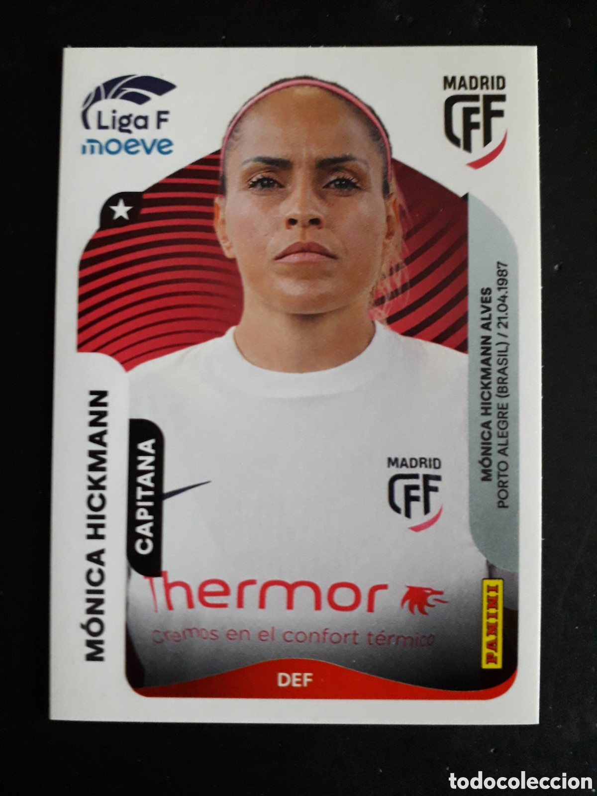 Football Stickers: M&Oacute;NICA HICKMANN MADRID CFF N&deg; 250 LIGA F FEMENINA 2025 2026 25 26 PANINI SIN PEGAR PEDIDO M&Iacute;NIMO 3&euro;.