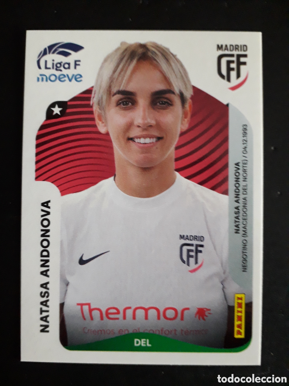 Figurine di Calcio: NATASA ANDONOVA MADRID CFF N&deg; 261 LIGA F FEMENINA 2025 2026 25 26 PANINI SIN PEGAR PEDIDO M&Iacute;NIMO 3&euro;.