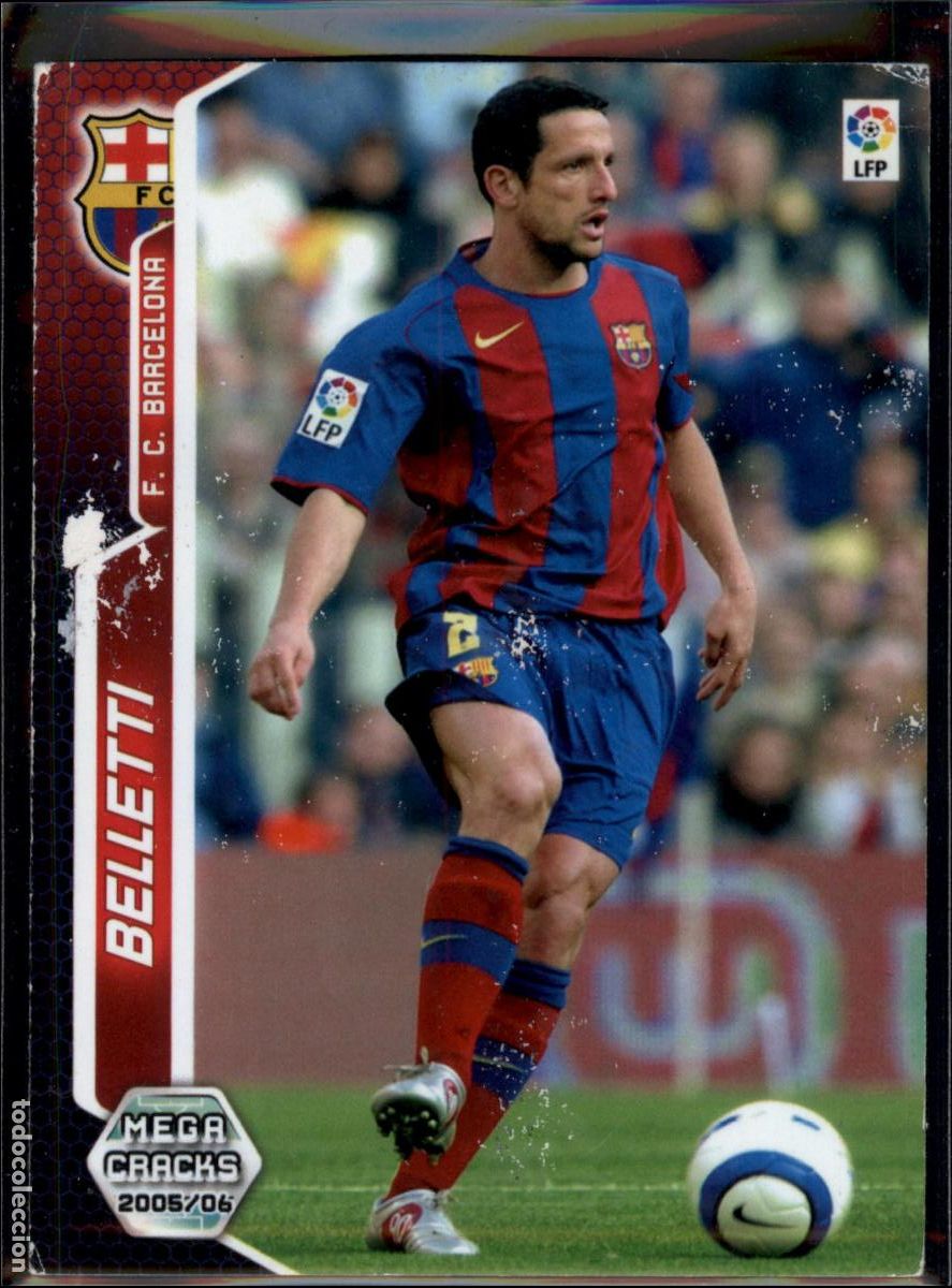 Cromos de Futebol: Belletti N&ordm; 57 Bar&ccedil;a (Barcelona) LFP Megacracks 2005 2006 Panini 05 06