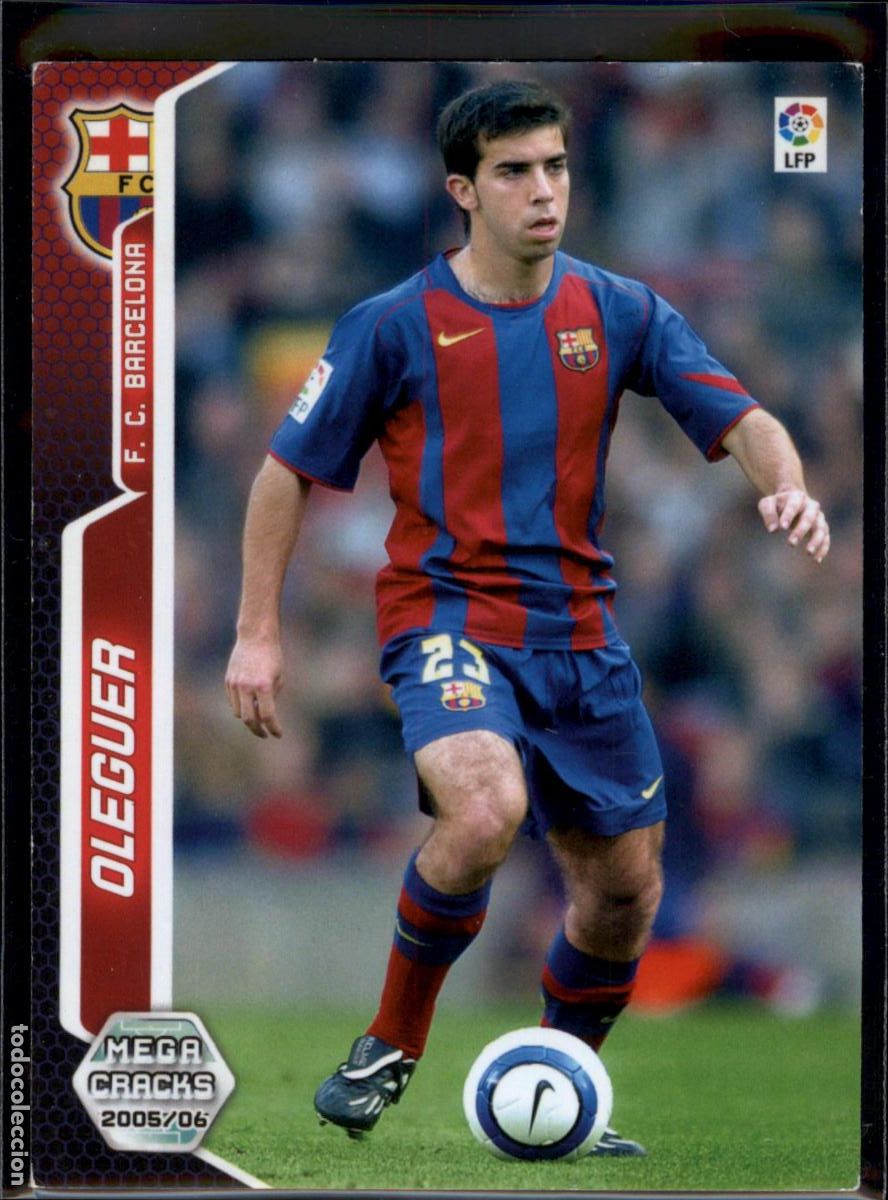 Cromos de f&uacute;tbol: Oleguer N&ordm; 59 Bar&ccedil;a (Barcelona) LFP Megacracks 2005 2006 Panini 05 06