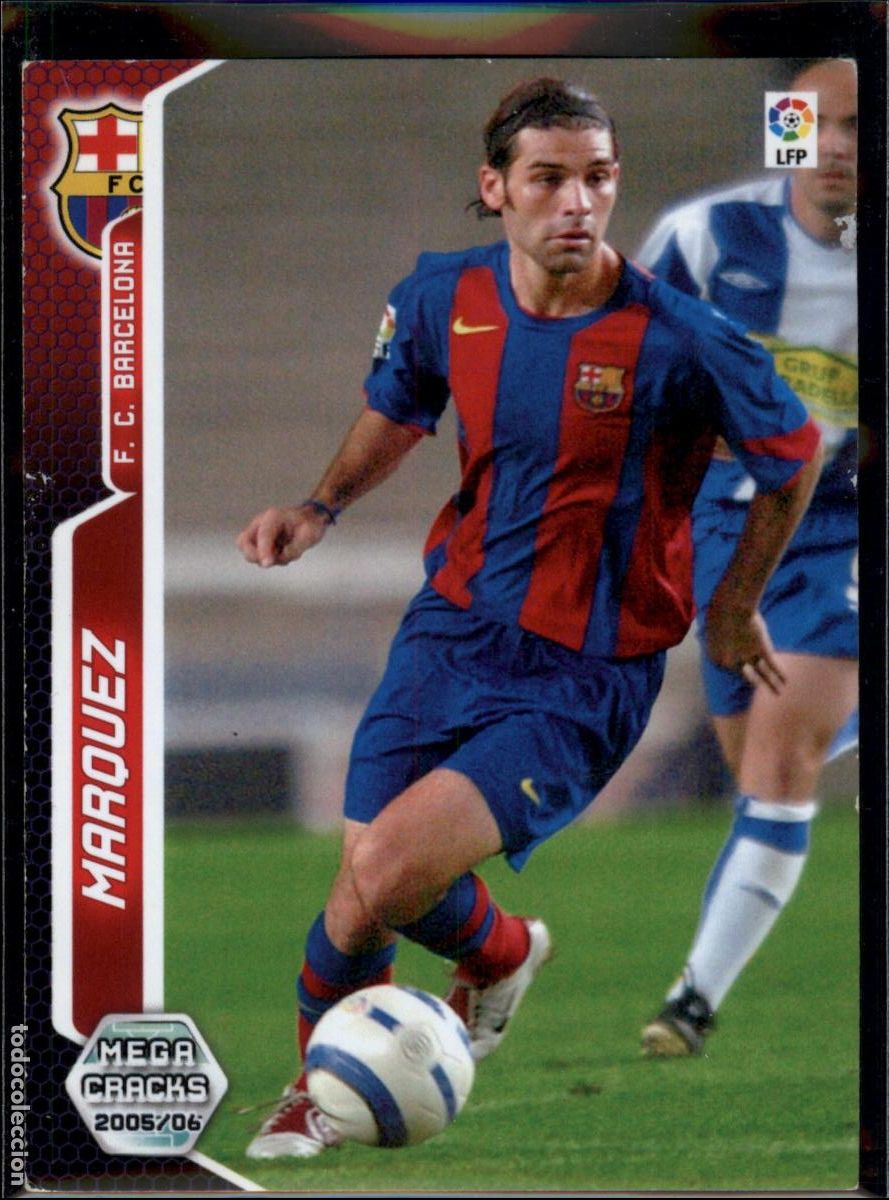 Fu&szlig;ball-Sticker: Rafa M&aacute;rquez N&ordm; 62 Bar&ccedil;a (Barcelona) LFP Megacracks 2005 2006 Panini 05 06