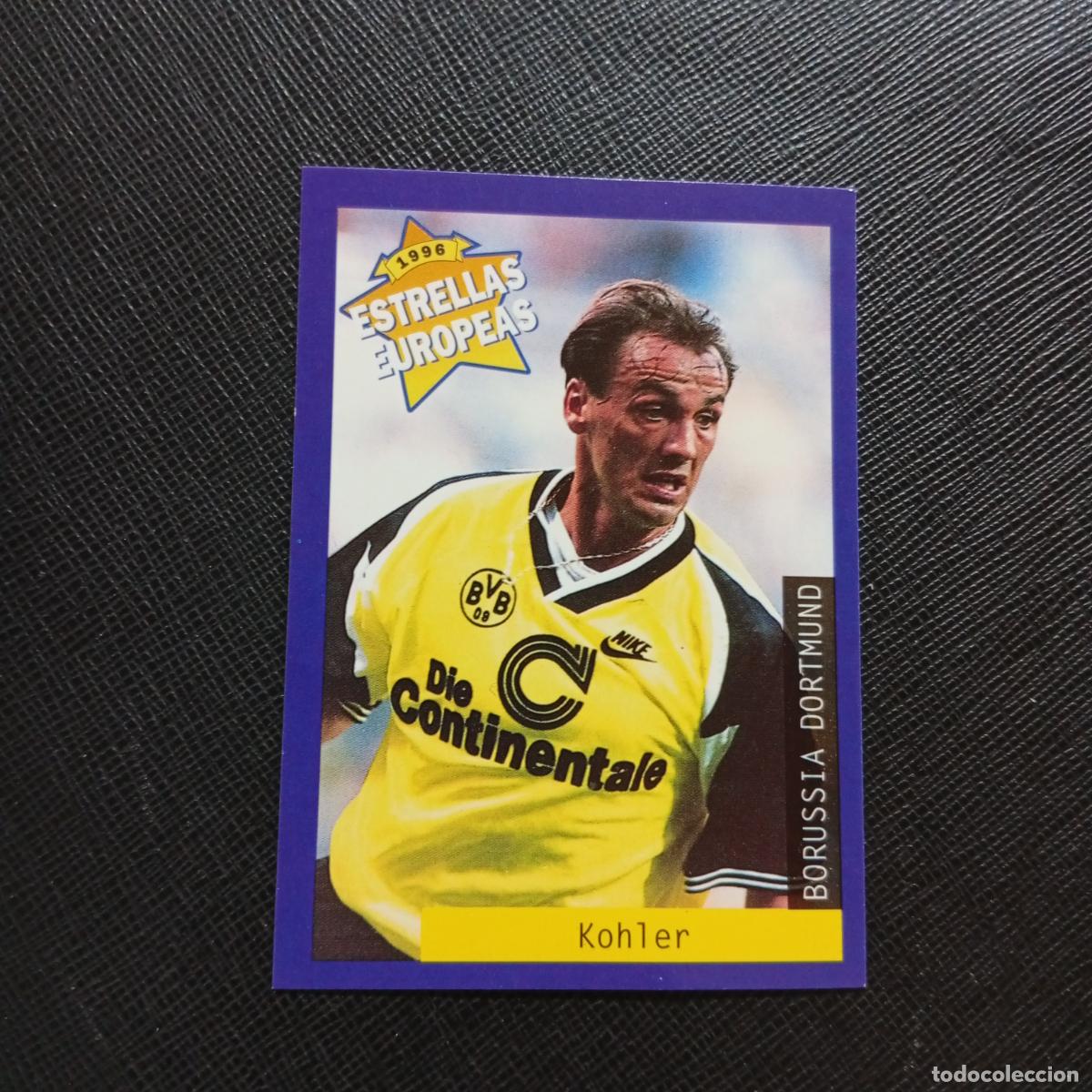 Fu&szlig;ball-Sticker: 19 KOHLER BORUSSIA DORTMUND PANINI ESTRELLAS EUROPEAS 1996 CROMO FUTBOL 96 - A193 PG109 B