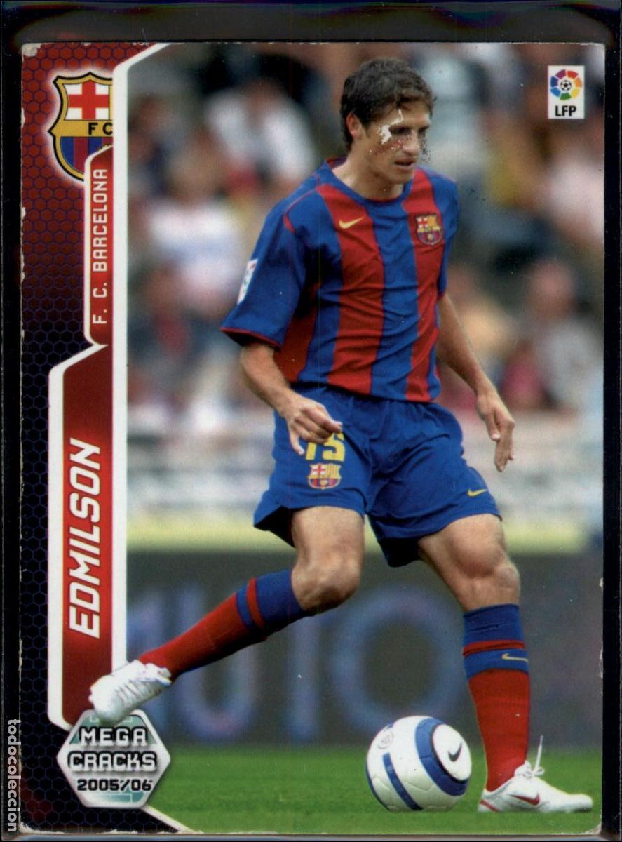 Fu&szlig;ball-Sticker: Edmilson N&ordm; 63 Bar&ccedil;a (Barcelona) LFP Megacracks 2005 2006 Panini 05 06