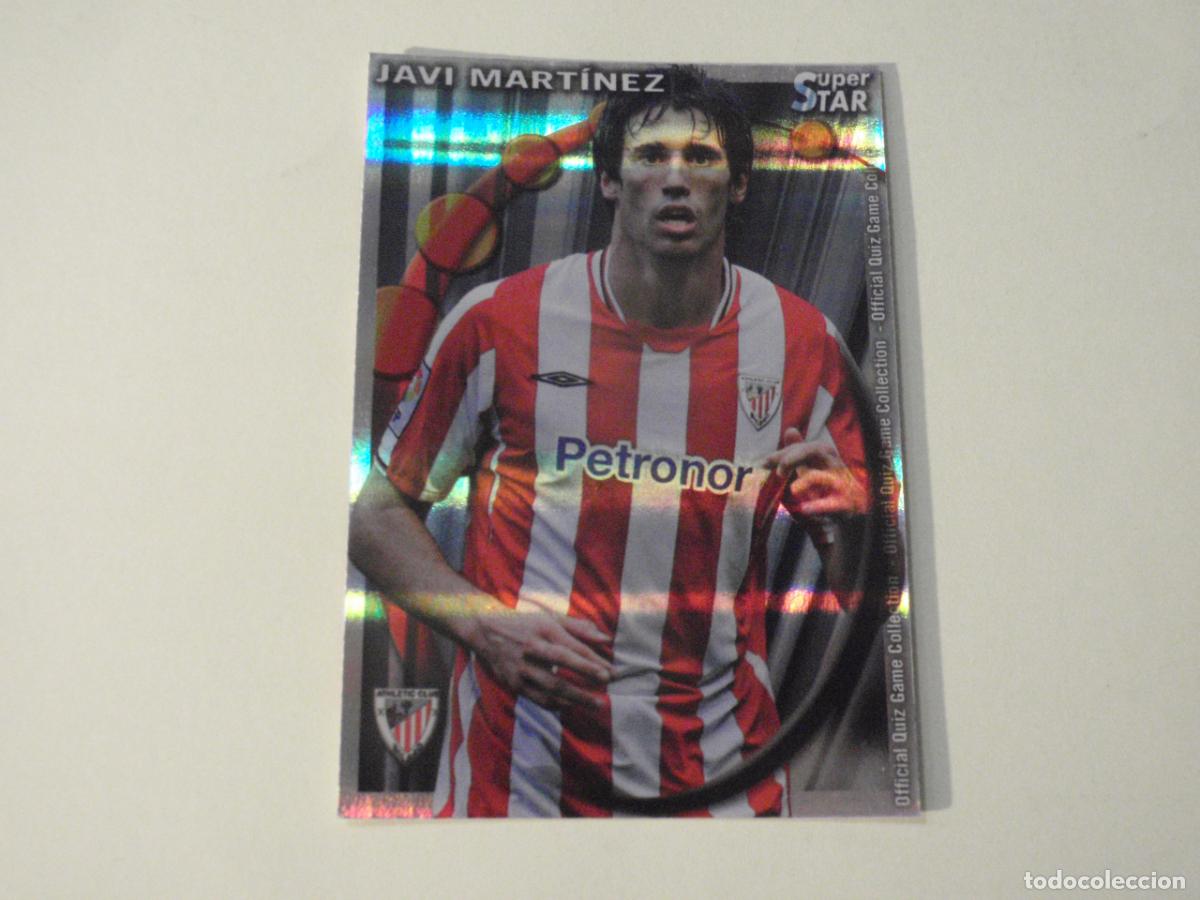 Cromos de f&uacute;tbol: 213 JAVI MART&Iacute;NEZ SUPERSTAR BRILLO HORIZONTAL. MUNDICROMO 2010 2011. LAS FICHAS QUIZ DE LA LIGA