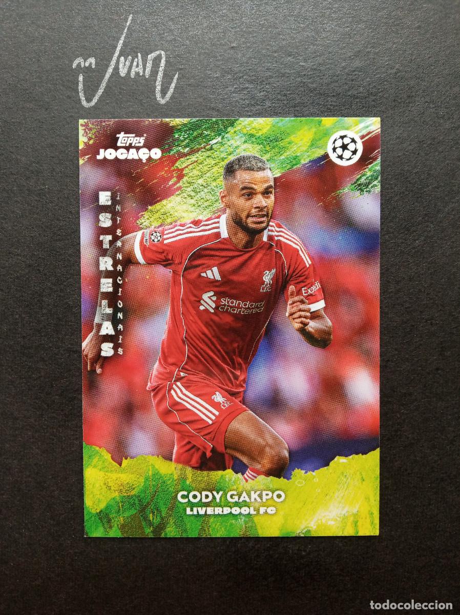 Figurine di Calcio: ESTRELAS INTERNACIONAIS CODY GAKPO LIVERPOOL NETHERLANDS⚽ TOPPS&reg; JOGA&Ccedil;O BRASIL 2025 2026 25 26 NUEVO