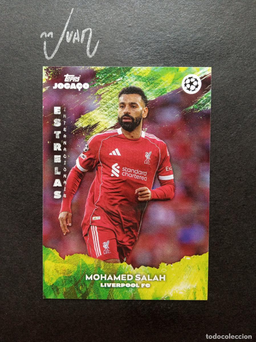Figurine di Calcio: ESTRELAS INTERNACIONAIS MOHAMED SALAH LIVERPOOL EGIPTO ⚽ TOPPS &reg; JOGA&Ccedil;O BRASIL 2025 2026 25 26 NUEVO