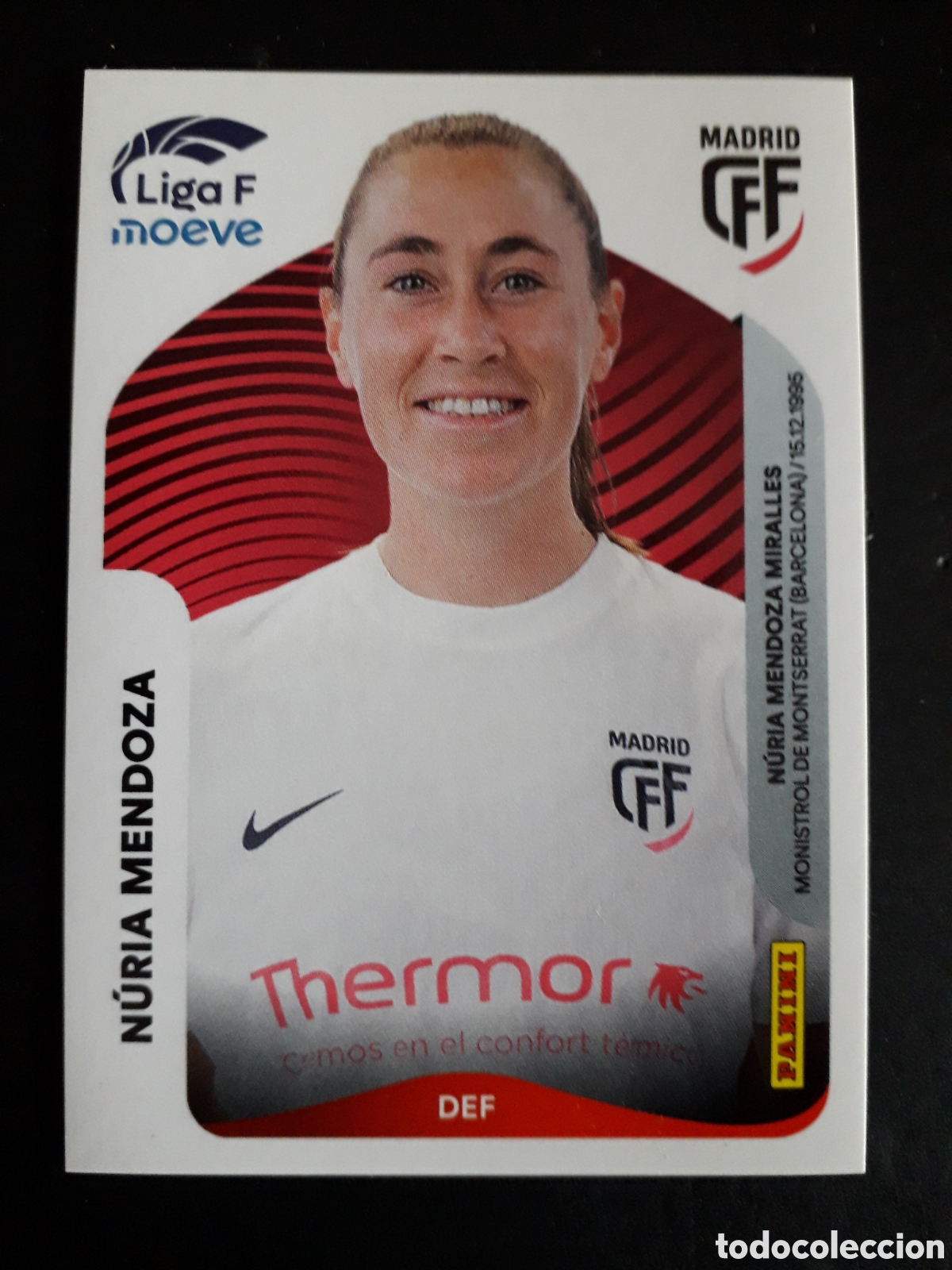 Cromos de Futebol: N&Uacute;RIA MENDOZA MADRID CFF N&deg; 248 LIGA F FEMENINA 2025 2026 25 26 PANINI SIN PEGAR PEDIDO M&Iacute;NIMO 3&euro;