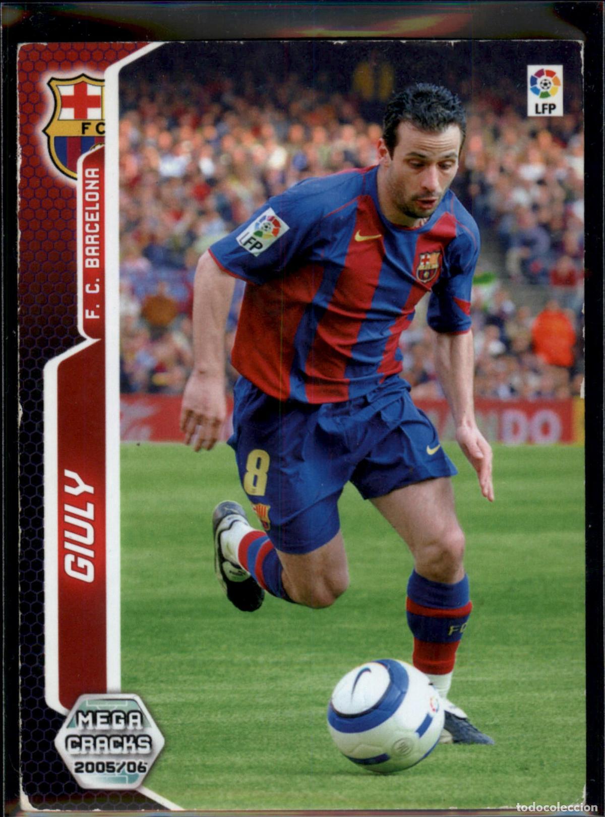 Cromos de f&uacute;tbol: Giuly N&ordm; 68 Bar&ccedil;a (Barcelona) LFP Megacracks 2005 2006 Panini 05 06